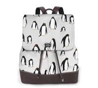 EgoMed A Plethora Of Penguins,Women Backpack Waterproof Daypack Lightweight PU Leather Fashion Travel Backpack