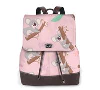 EgoMed Australian Wild Cute Animal Koala,Women Backpack Waterproof Daypack Lightweight PU Leather Fashion Travel Backpack