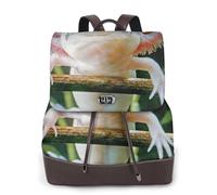 EgoMed Axolotl,Women Backpack Waterproof Daypack Lightweight PU Leather Fashion Travel Backpack