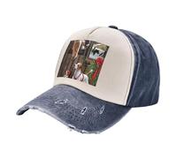 EgoMed Baseball Cap,Washed Denim Baseball Cap Sports Cap Dad Hats Trucker Hats for Unisex,Christmas Horse Jack Russell Terrier Puppy Dog