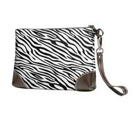 EgoMed Basic Zebra,Wristlet Bags PU Leather Clutch Womens Zip Purse Wallet Handbag with Wrist Strap