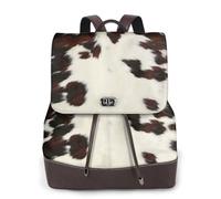 EgoMed Cow Spots,Women Backpack Waterproof Daypack Lightweight PU Leather Fashion Travel Backpack