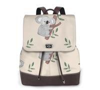 EgoMed Cute Cartoon Koala Bears Pattern,Women Backpack Waterproof Daypack Lightweight PU Leather Fashion Travel Backpack