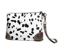 EgoMed Dalmatian Print,Wristlet Bags PU Leather Clutch Womens Zip Purse Wallet Handbag with Wrist Strap
