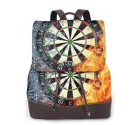 EgoMed Dart Board Printed,Women Backpack Waterproof Daypack Lightweight PU Leather Fashion Travel Backpack