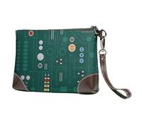 EgoMed Electronic Circuit with Diodes,Wristlet Bags PU Leather Clutch Womens Zip Purse Wallet Handbag with Wrist Strap