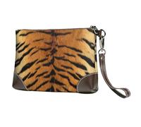 EgoMed Faux Siberian Tiger Skin,Wristlet Bags PU Leather Clutch Womens Zip Purse Wallet Handbag with Wrist Strap