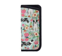 EgoMed Glasses Case,Anti-Scratch Spectacles Sleeve Portable Eyewear Case Sunglasses Case, Blue Merle Border Collie Cute Blue Merle Collie