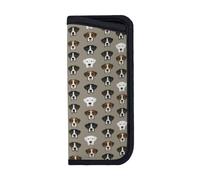 EgoMed Glasses Case,Anti-Scratch Spectacles Sleeve Portable Eyewear Case Sunglasses Case, Boxer Dog Boxer Dogs Boxer Heads Brown