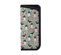 Glasses Case,Anti-Scratch Spectacles Sleeve Portable Eyewear Case Sunglasses Case, English Springer Spaniel Dog Breed Florals Dog