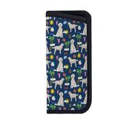 EgoMed Glasses Case,Anti-Scratch Spectacles Sleeve Portable Eyewear Case Sunglasses Case, Golden Doodle Dog Beach Summer Doodle