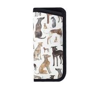 EgoMed Glasses Case,Anti-Scratch Spectacles Sleeve Portable Eyewear Case Sunglasses Case, Greyhounds Wippets And Lurcher Dogs