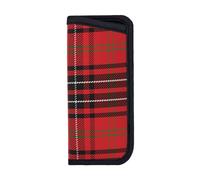Glasses Case,Anti-Scratch Spectacles Sleeve Portable Eyewear Case Sunglasses Case, Scottish Tartan Red Beauty
