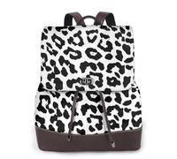 EgoMed Leopard Print Animals The Arts,Women Backpack Waterproof Daypack Lightweight PU Leather Fashion Travel Backpack