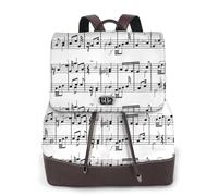 EgoMed Music Notes Musical Note Symbol Illustration,Women Backpack Waterproof Daypack Lightweight PU Leather Fashion Travel Backpack