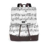EgoMed Musical Notes On The Clef,Women Backpack Waterproof Daypack Lightweight PU Leather Fashion Travel Backpack