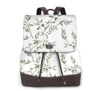 EgoMed Olive Branch Hand Drawn Food And Drink,Women Backpack Waterproof Daypack Lightweight PU Leather Fashion Travel Backpack