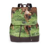 EgoMed Rhodesian Ridgebacks Dogs Puppies Pets Family,Women Backpack Waterproof Daypack Lightweight PU Leather Fashion Travel Backpack