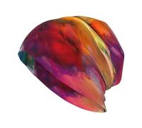 EgoMed Skull Cap,Knitted Hat Polyester Balaclava Slouchy Beanie Hat Running Hat, Multi Coloured Cloud Explosion