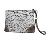 EgoMed Snake Skin Texture,Wristlet Bags PU Leather Clutch Womens Zip Purse Wallet Handbag with Wrist Strap