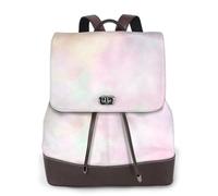 EgoMed Soft Pastel Bright Colored Calm Abstract The Arts,Women Backpack Waterproof Daypack Lightweight PU Leather Fashion Travel Backpack