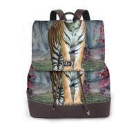 EgoMed The Tiger,Women Backpack Waterproof Daypack Lightweight PU Leather Fashion Travel Backpack