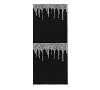 EgoMed Towel 30 x 70 cm,Hand Towel, Soft Bath hand towels for Kitchen Hotel Gym Laundry Room，Silver Glitter Drips Sparkle Black