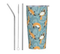EgoMed Travel Mug,20 Oz Stainless Steel Insulated Tumbler Coffee Cup Car Cup Travel Bottle, Platypus Cute