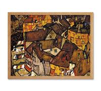 Egon Schiele Krumau Crescent Of Houses Art Print Framed Poster Wall Decor 12x16 inch