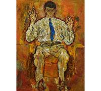 Egon Schiele Portrait von Paris von Gutersloh, großer Kunstdruck, Wanddekoration, Premium-Wandbild
