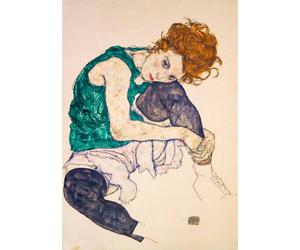 Egon Schiele - Seated Woman with Legs Drawn Up, 1917