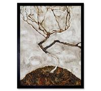 Egon Schiele Small Tree In Late Autumn Art Print Framed Poster Wall Decor 12x16 inch