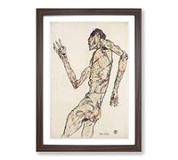 Egon Schiele The Dancer Framed Print | A2 Walnut Framed Wall Art | Ready to Hang | Modern Nature Picture | Living Room Bedroom Lounge Office