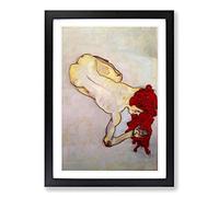 Egon Schiele Wire and Paint Study Framed Wall Art Print A2 Black