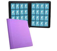 EGOSKY 1000+ Pockets Trading Card Binder, 16 Pocket Side Loading Card Holder Album for Sports Cards, Game Business Cards, Purple