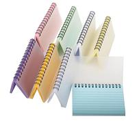 EGOSKY 8 Pack Flash Cards, 400 Sheets Index Cards 5x3 Ruled Spiral Bound Revision Record Cards Cue Cards for Office Meeting, School Learning, Memory, Sticky Note
