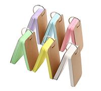 EGOSKY Flash Cards With Binder Rings, 6 Pack Mini Index Multicolor Note/Blank Study/Memo Scratch/Bookmark/DIY Greeting, 3.5 x 2.2 Inches
