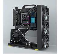 egowz PC Creative Assembly Frame Test Bench，Open Air Frame Case, DIY Computer Motherboard Case Rack, ITX ATX MATX/EATX Open Aluminum Frame Chassis (EATX)