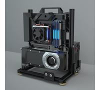 egowz PC Creative Assembly Frame Test Bench，Open Air Frame Case, DIY Computer Motherboard Case Rack, ITX ATX MATX/EATX Open Aluminum Frame Chassis (MATX)