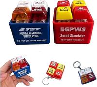 EGPWS Warning Sound Simulator Keychain - Real Cockpit Alert Button with LED Light, Aviation Pilot Gift for Crew & Enthusiasts, Durable Travel Key Ring (Egpws+b737)