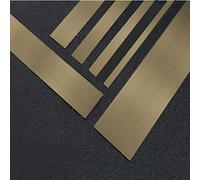 EGQLQ 10ft Flexible Metallic Decor Trim Self Adhesive Wall Molding Trim Wardrobe Vibrant Mirror Like Wall Ceiling Floor Cabinet Tile Edge Moulding, Deco(Size:Width 5cm/2inch,Color:Brushed gold)