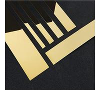 EGQLQ 10ft Flexible Metallic Decor Trim Self Adhesive Wall Molding Trim Wardrobe Vibrant Mirror Like Wall Ceiling Floor Cabinet Tile Edge Moulding,(Size:Width 5cm/2inch,Color:Glossy gold)