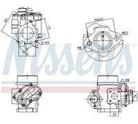 EGR AGR valve Electric 98349 NISSENS for RENAULT NISSAN OPEL