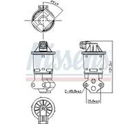 EGR AGR valve Electric 98354 NISSENS for DAEWOO PEUGEOT