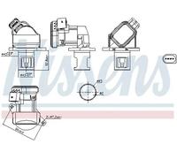 EGR AGR valve Mechanical 98438 NISSENS for MERCEDES-BENZ E-CLASS T-Model E-CLASS