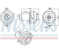 EGR AGR valve pneumatic 98411 NISSENS for MERCEDES-BENZ SMART