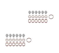 EGR Delete Kit for BMW M57 E39 E60 E46 E38 E53 E83 E65 E61 E65 E70 E71 E92 X3 X5 X6 Swirl Flap Blanks Plate & Intake Inlet Manifold Gasket Seal Exaust Gas Recirculation Valve(2set 22MM)