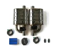 EGR Valve 1 In 2 Exhaust Muffler Electric Muffler 51/63/70/76mm Valve Silencer Exhaust Valve Cutout Valve With Remote Control System Purge Solenoid Valve(3 inch set)