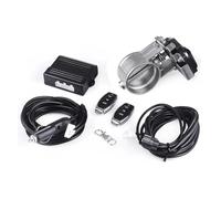 EGR Valve Exaust Gas Recirculation Valve Car Exhaust Pipe Electronic Valve Kit Universal Multi-Angle Mode 51/60/63/70/76MM Controller Device Remote Kit Controller Switch(3.0Inch 76mm)