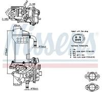 EGR valve module Electric 98325 NISSENS for AUDI SEAT
